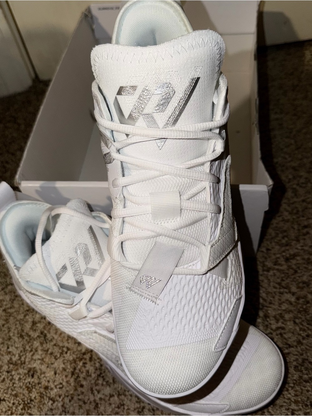 Jordan Why Not Zer0.4 White Metallic Silver Sneakers